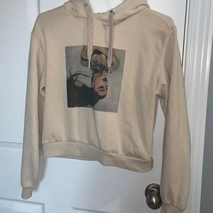 Women Ariana Grande Tan Sweat Shirt